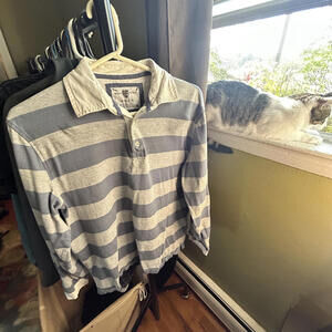 Classic Striped Long Sleeve Polo - Effortlessly Cool!